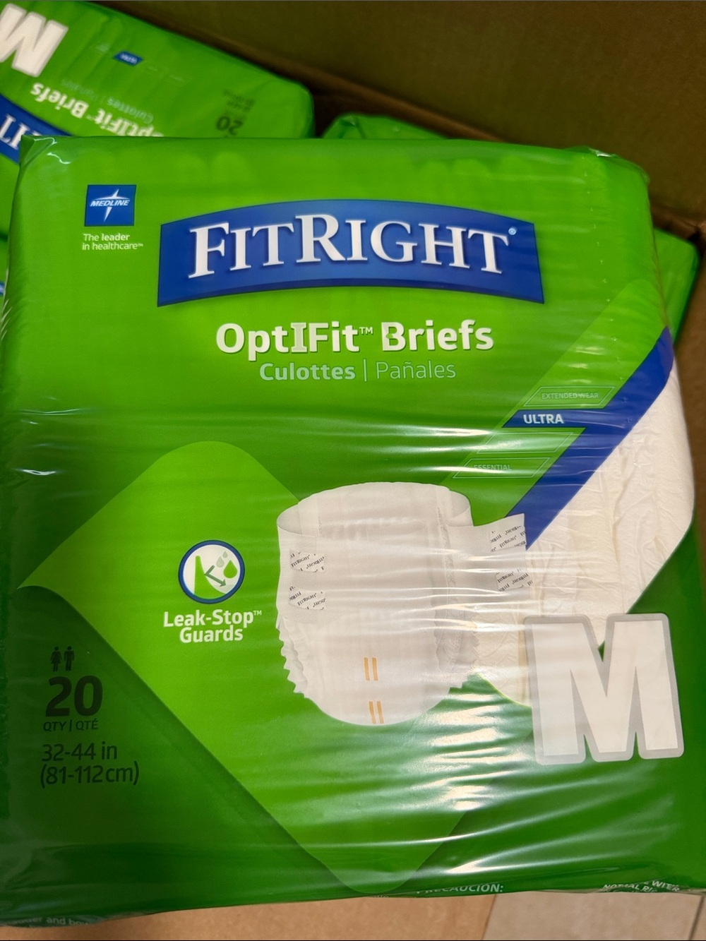 OptiFit Briefs fitright medline ultra adult diaper tabs 20 count